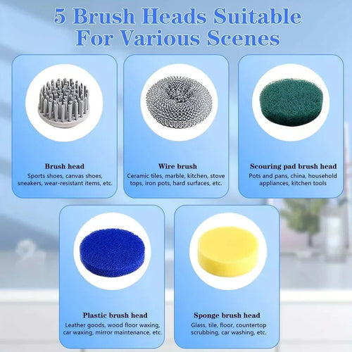 Brosse Nettoyante Électrique Multifonction — Sans Fil & Waterproof